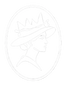 Lady Mahj mahjong logo in white, a woman in profile wearing a crowned hat
